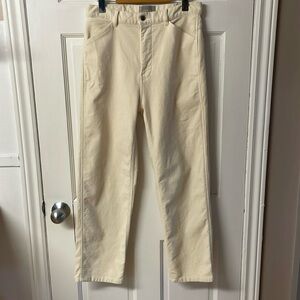 Everlane Organic Cotton Straight Leg Jeans in Ecru women’s size 6